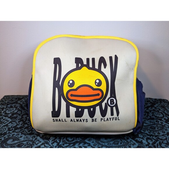 B Duck Yellow Gray Backpack Diaper Bag Kids Carryall NWT - Picture 10 of 12